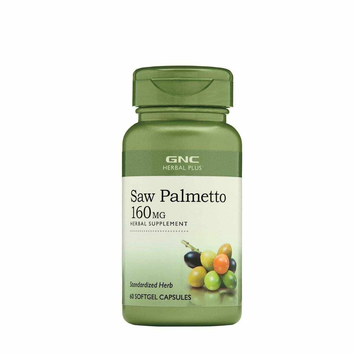 Herbal plus saw palmetto 160mg, extract standardizat de palmier pitic, 60cps - Gnc