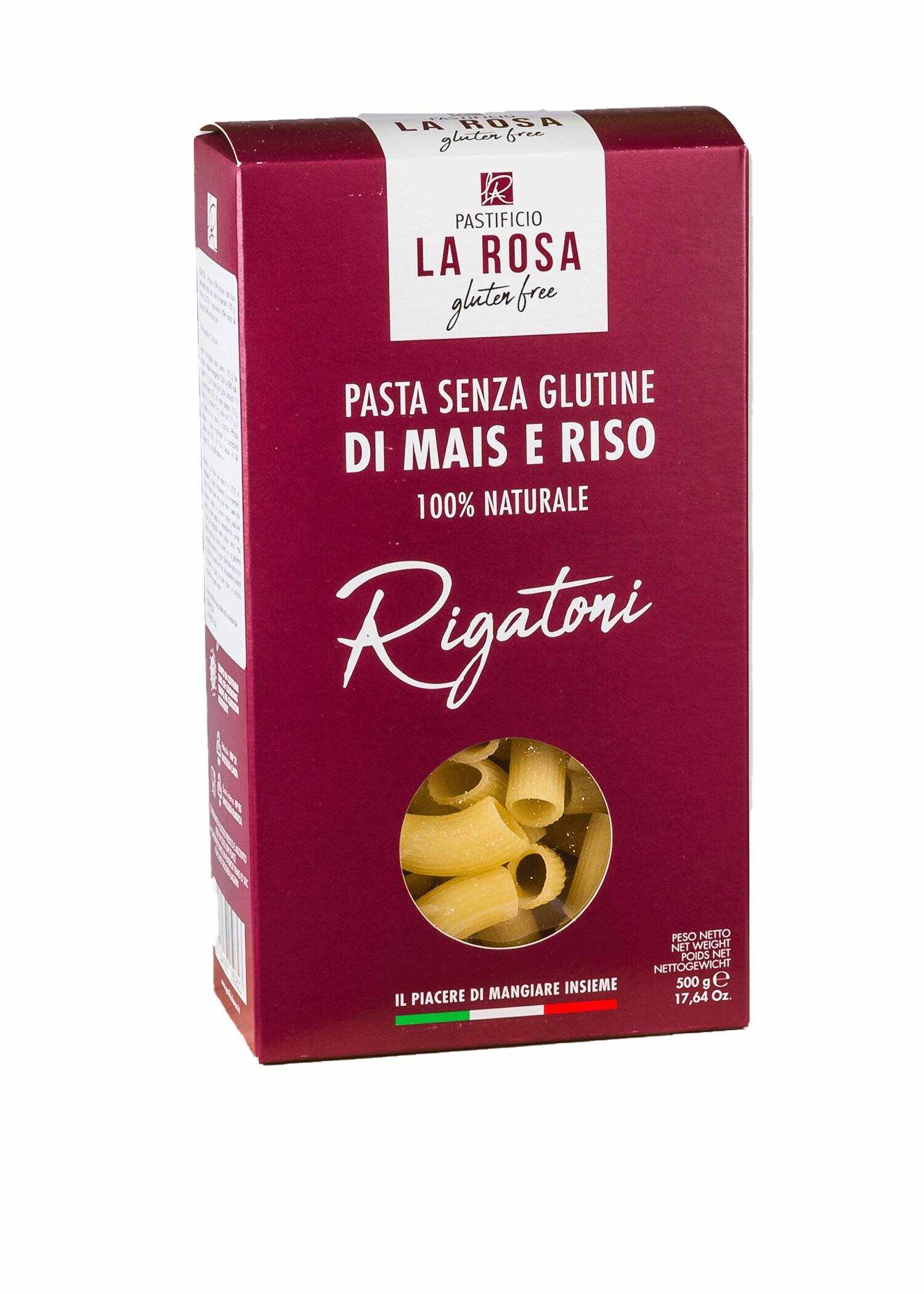 Rigatoni, fara gluten, 500g - La Rosa