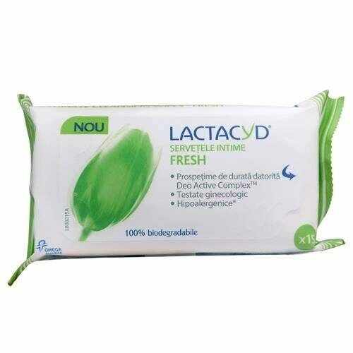 Servetele intime Lactacyd Fresh, 15bucati - Omega Pharma