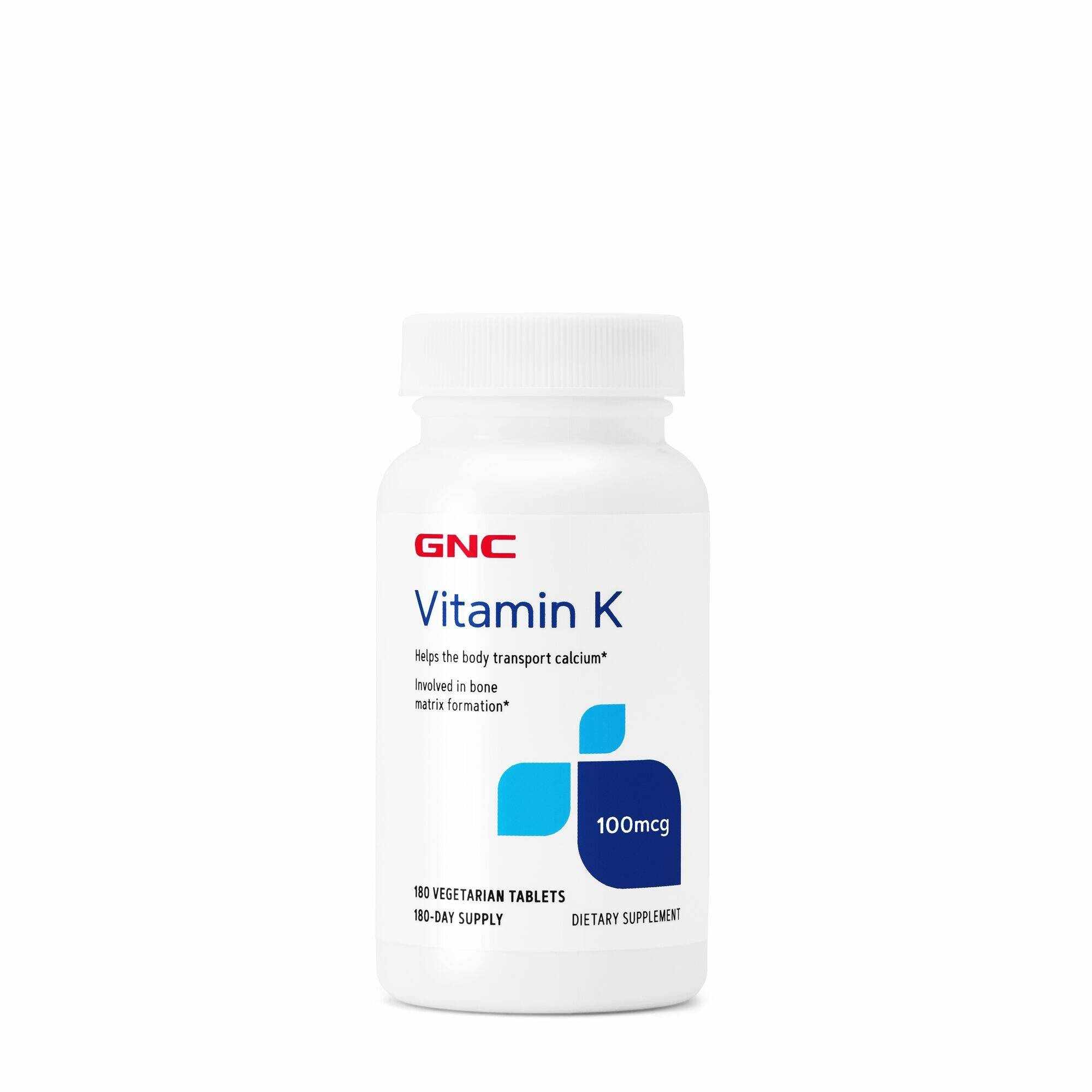 Vitamin K 100 Mcg, Vitamina K, 180tbl - Gnc