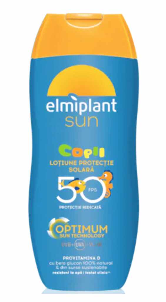Lotiune cu protectie solara Sun Kids SPF 50, pentru copii, 200ml - Elmiplant