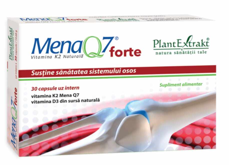 MenaQ7 forte Vitamina K2 naturala, 30cps - Plant Extrakt