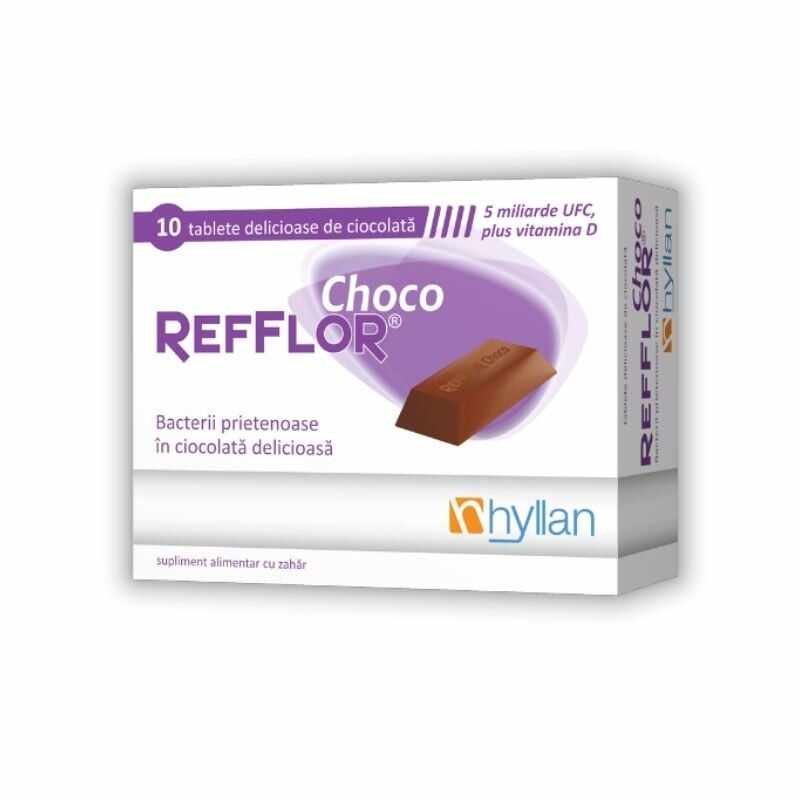 Refflor Choco, 10 tablete, sanatatea florei intestinale