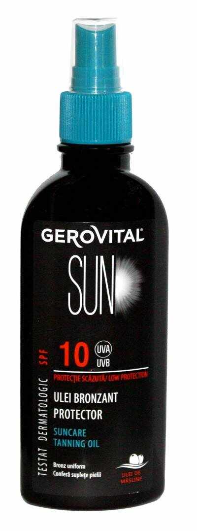 Ulei bronzant protector SPF10 150ml - Gerovital Sun