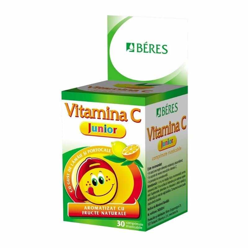 Beres Vitamina C junior, 30 comprimate masticabile