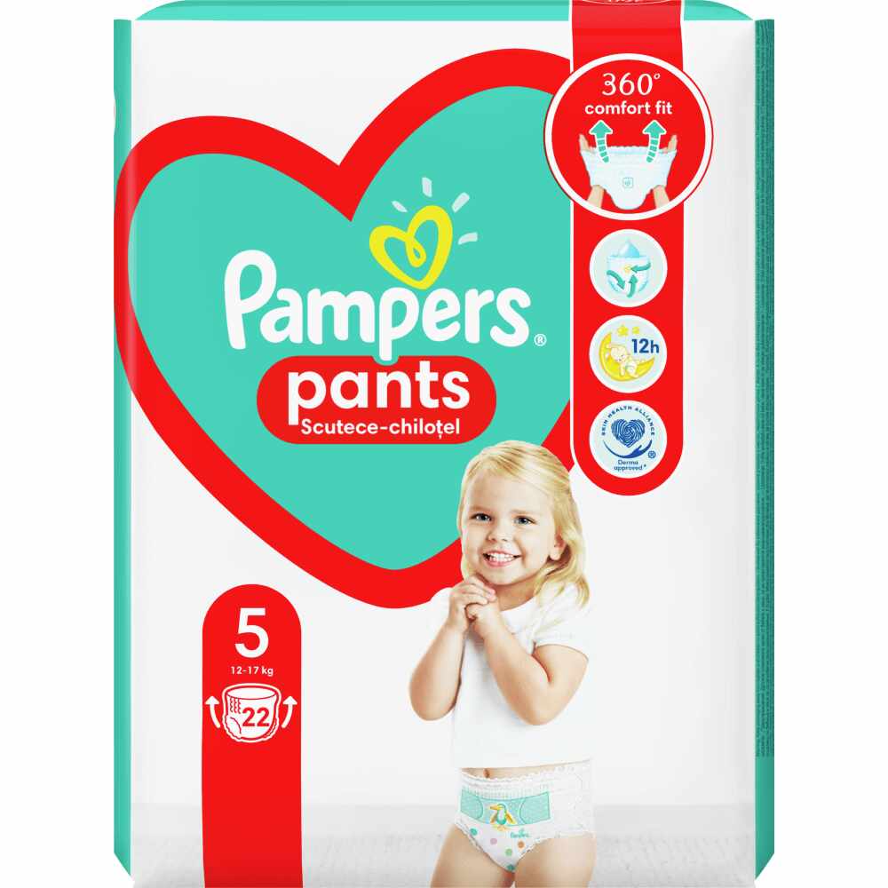 Pampers Pants Active Baby Marimea 5, 12-17kg, 22 bucati