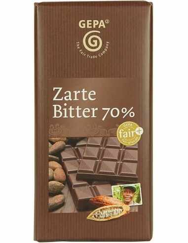 Ciocolata amaruie 70% cacao, 100g, Gepa