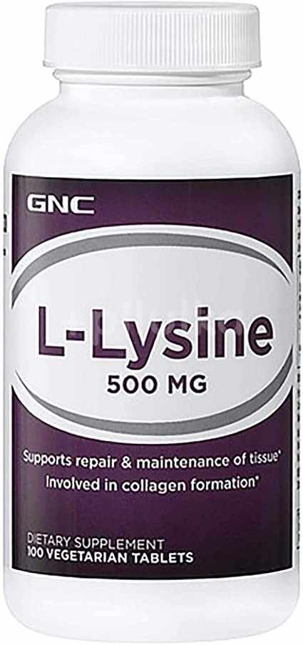 GNC L-Lysine 500 mg, L-Lizina, 100 tb