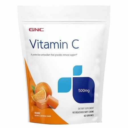 Gnc Vitamina C 500 Mg Masticabila, 60 Caramele