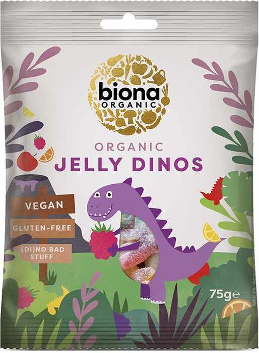 Jeleuri bio fara gluten Dinos, 75g, Biona Organic