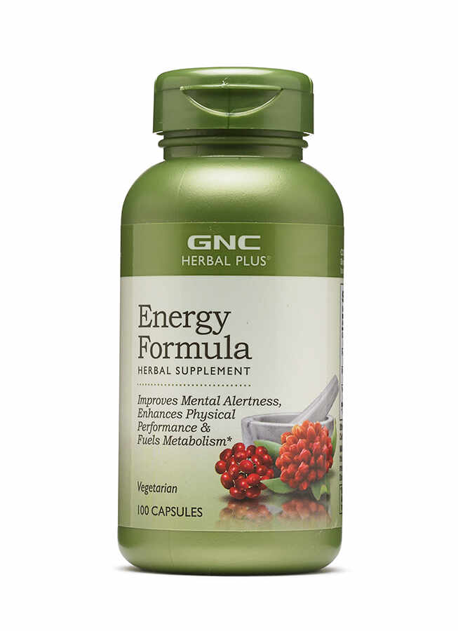 GNC Herbal Plus pentru energie, 100 capsule vegetale