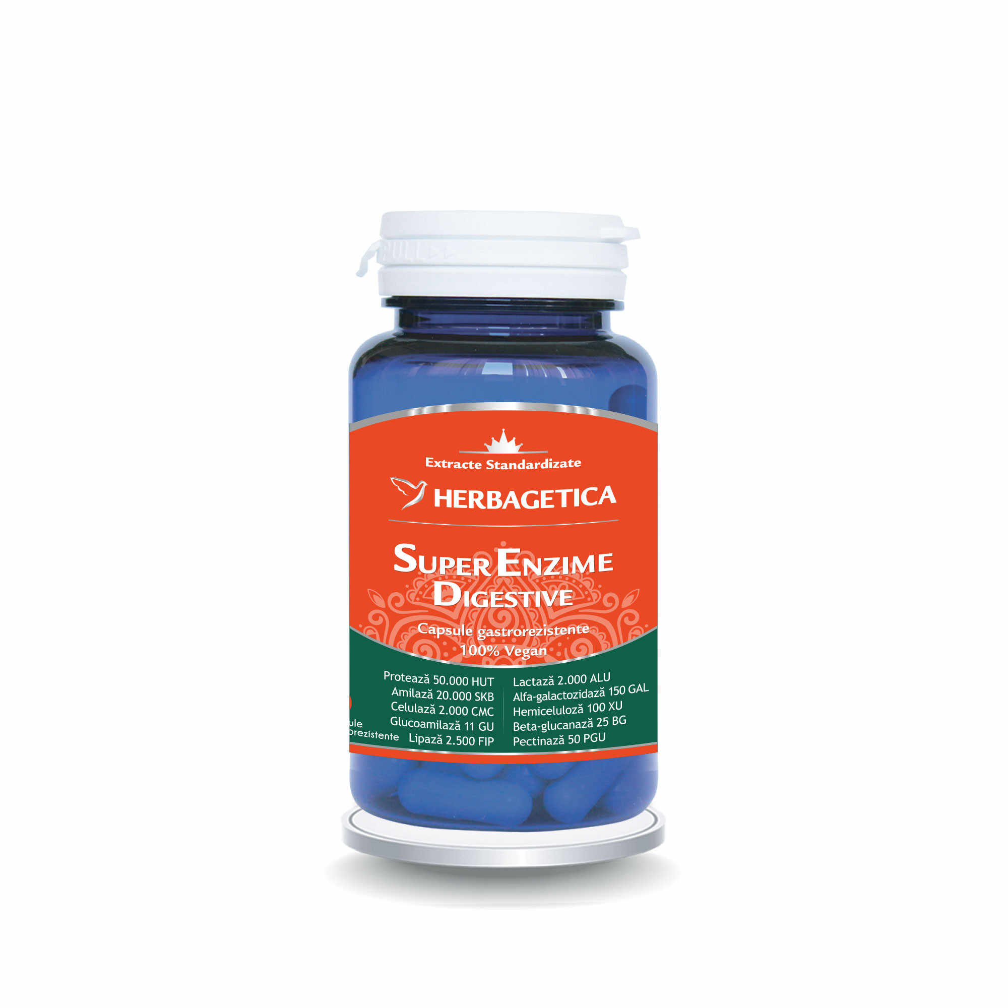 Herbagetica Super Enzime Digestive, 10 capsule