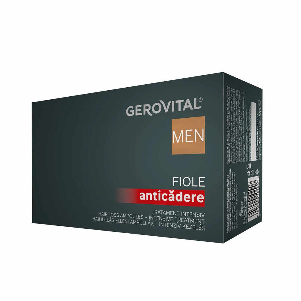 Gerovital Men Tratament intensiv anticadere 10 fiole x 10 ml