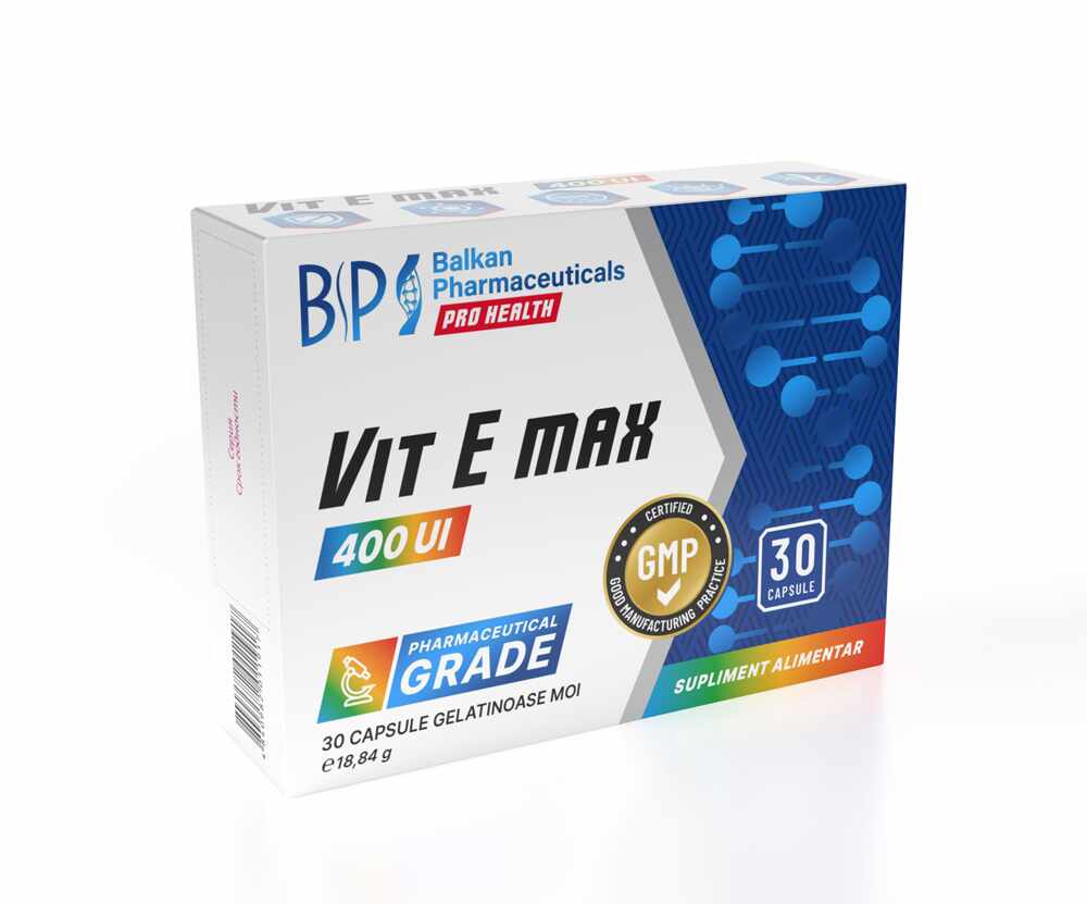 Vitamina E Max 400 ui 30 capsule moi Balkan Pharmaceuticals