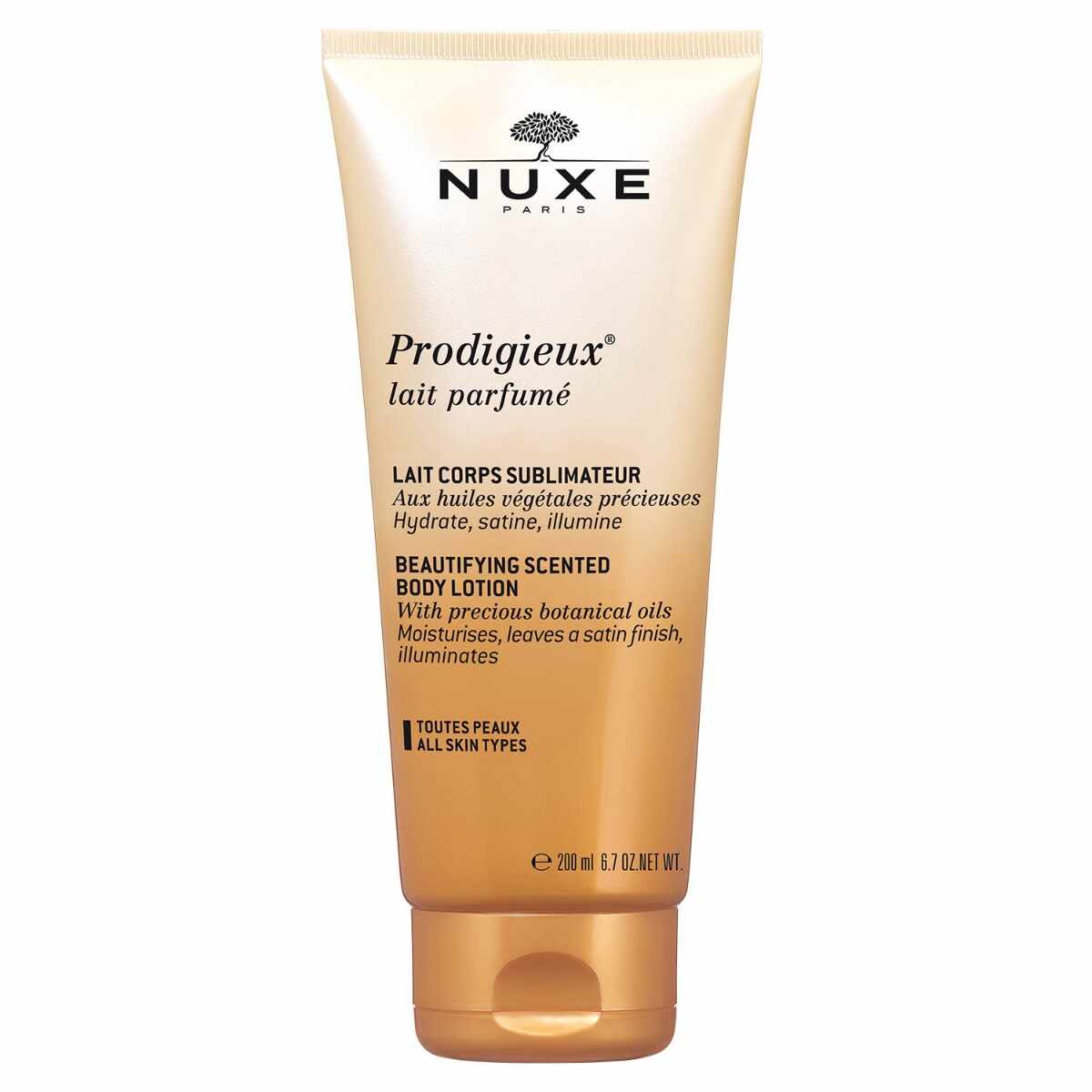 Lapte de corp parfumat pentru toate tipurile de piele Prodigieux, 200ml, Nuxe