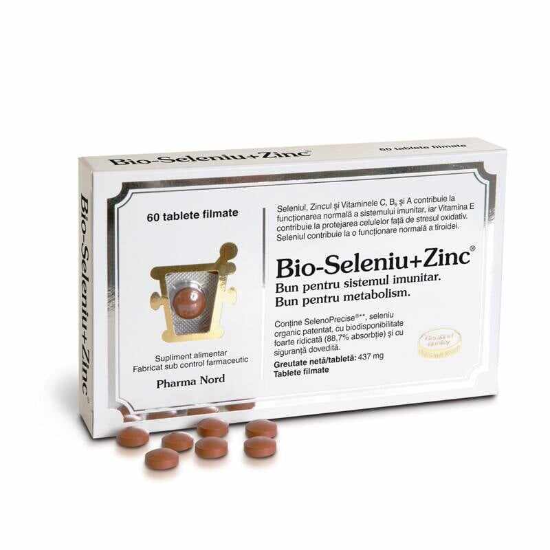 Bio Selenium Zinc, Pharma Nord, 60 tablete filmate