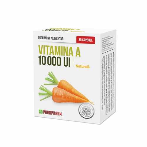 Vitamina A 10 000 Ui /30 cps Parapharm