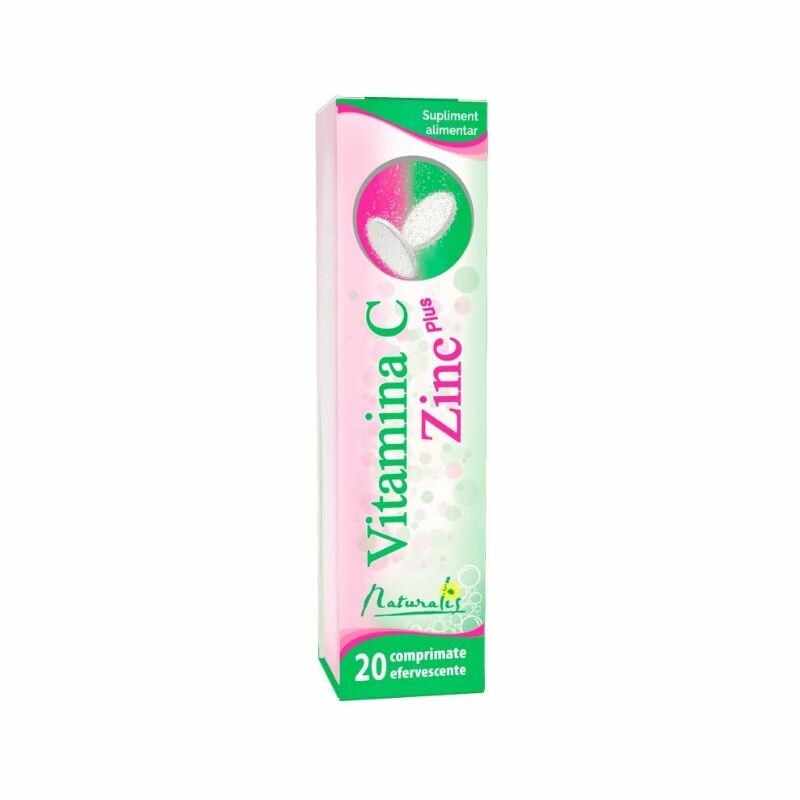 Naturalis Vitamina C 1000 mg + Zinc, 20 comprimate efervescente