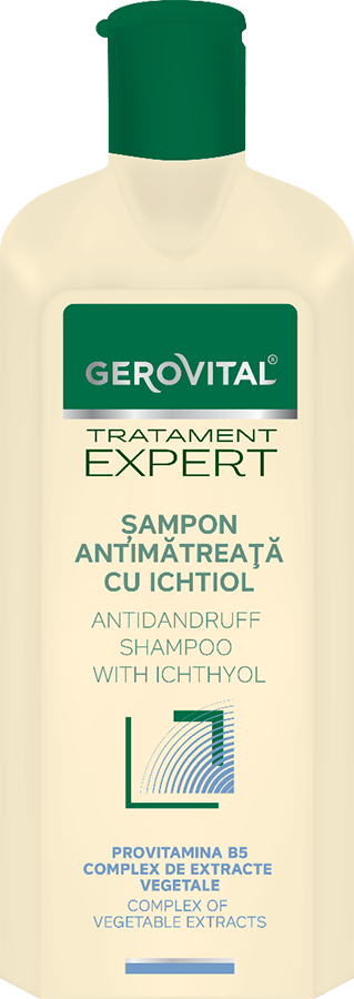 Șampon antimătreață cu Ichtiol Gerovital Tratament Expert, 250 ml