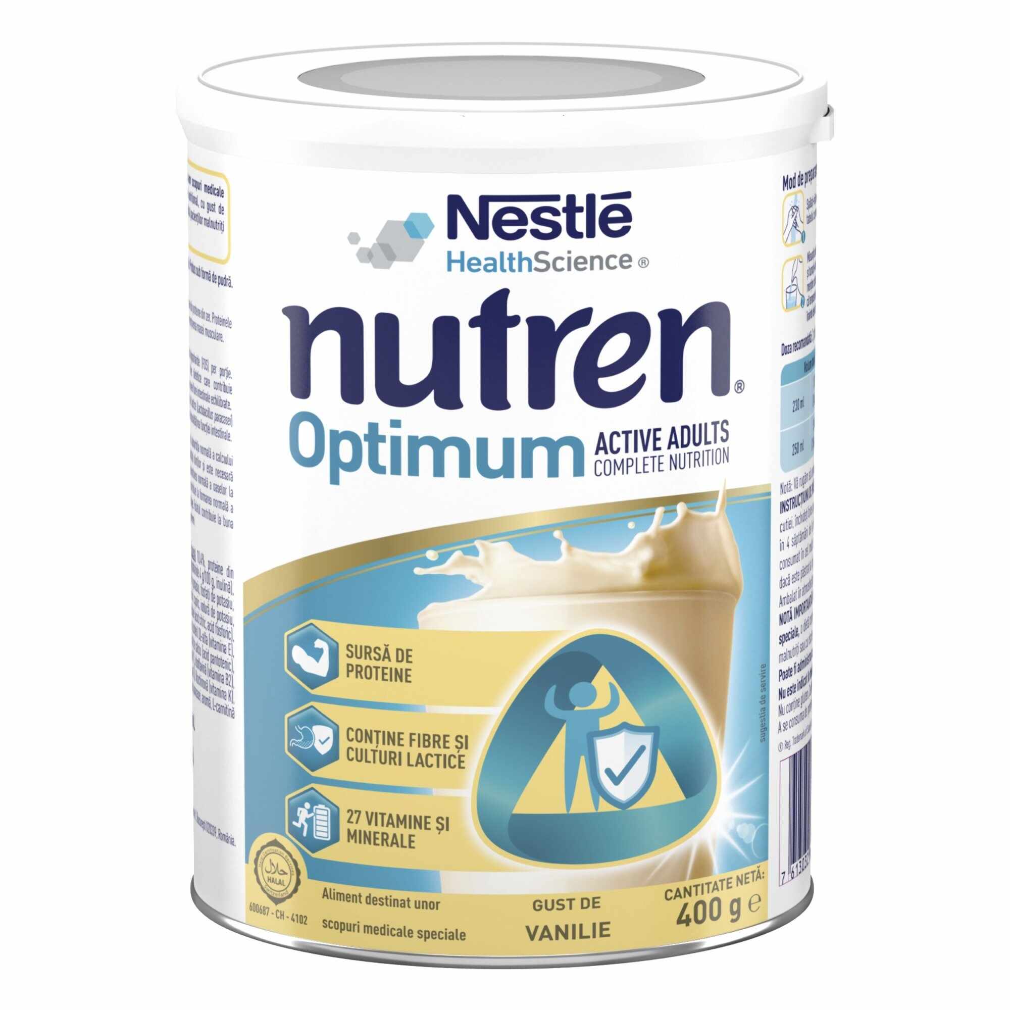 Formulă de lapte praf Nestle NUTREN OPTIMUM de la 4 ani, 400 g