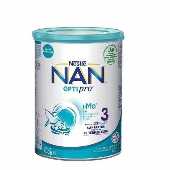 Formula de lapte Premium Nan 3 Optipro, Nestle, +12 luni, 400 g