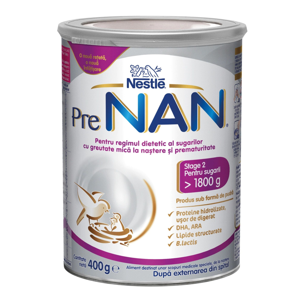 Formulă specială de lapte praf, PreNan, +0 luni, 400 g, Nestle