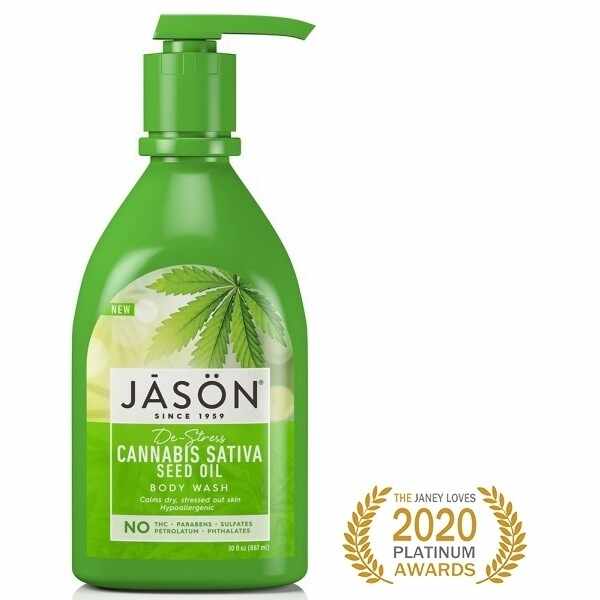 Jason Natural Gel de dus hipoalergenic, relaxant cu ulei din seminte de Cannabis 887 ml