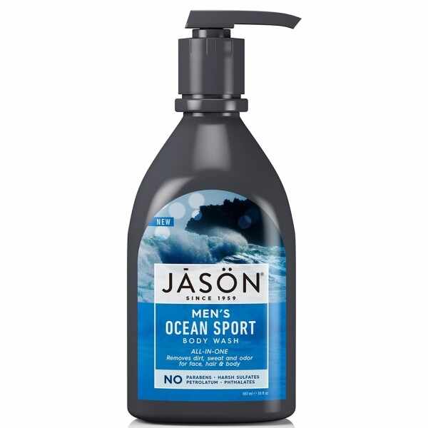 Jason Natural Sampon si gel de dus All-in-One Ocean Sport, pt barbati, 887 ml