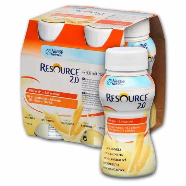 Resource 2.0 cu vanilie, Nestle, 4x 200 ml