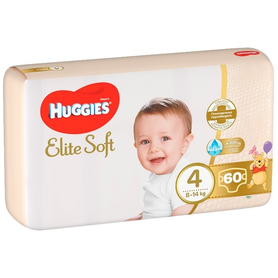 Huggies Elite Soft Nr. 4 8-14kg, 60buc