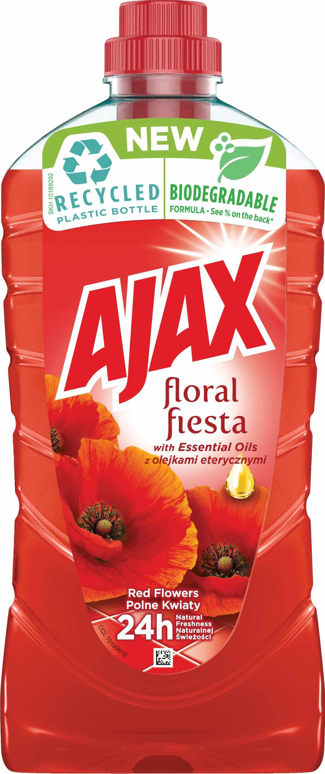 Ajax Floral Fiesta Flori Rosii Soluție de curatat universala 1L