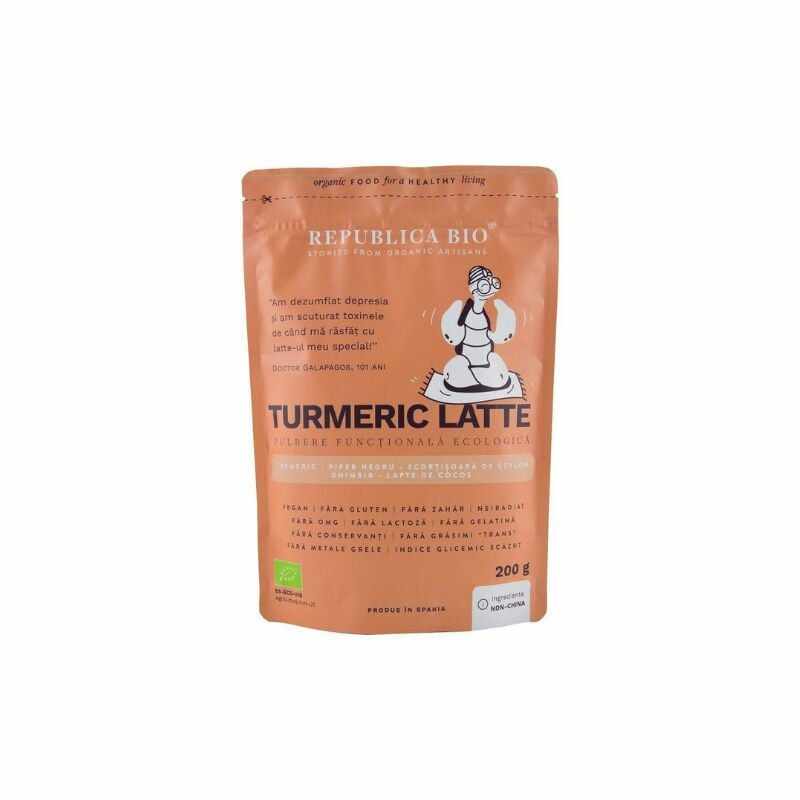 Republica BIO Turmeric Latte, pulbere functionala ecologica, 200g