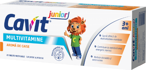 Cavit Junior caise - 20 tablete masticabile Biofarm
