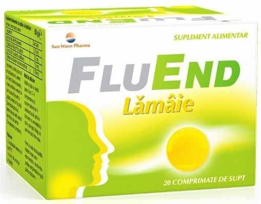 SunWave FluEnd comprimate de supt lamaie - 20 pastile