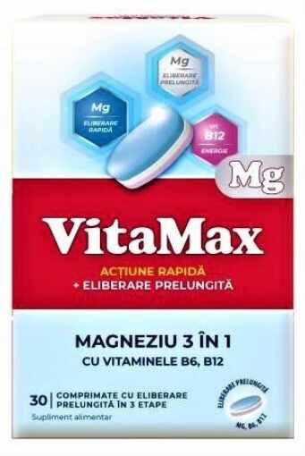 Vitamax Magneziu 3 in 1 - 30 comprimate