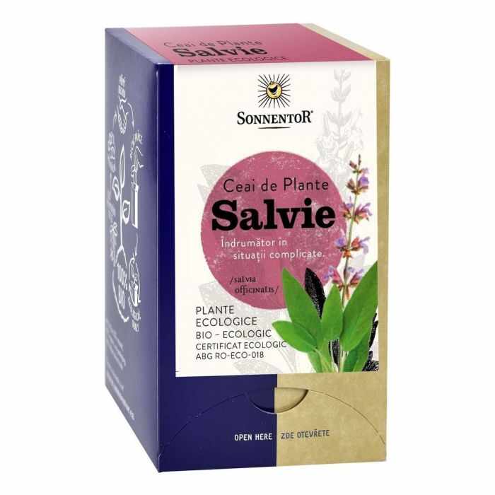 Ceai Bio Salvie (Salvia officinalis L.), 18 plicuri, Sonnentor