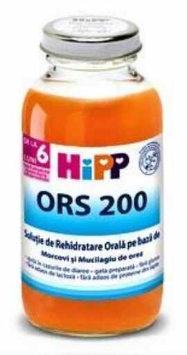 HiPP ORP solutie de rehidratare cu morcov si mucilagiu de orez - 200ml
