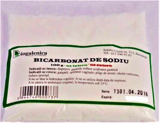 Biogalenica Bicarbonat de sodiu - 100 grame