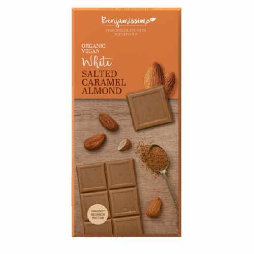 Ciocolata Bio Alba Migdale Caramel Sarat, 70G, Benjamissimo