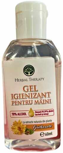 Herbal Therapy Gel igienizant pentru maini cu galbenele - 60ml