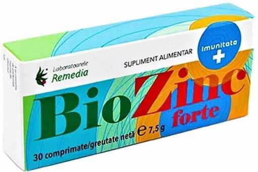 Remedia BioZinc Forte 25mg - 30 comprimate