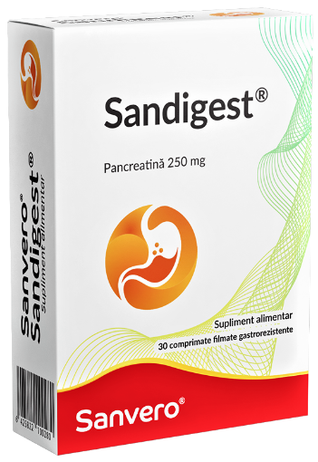 Sanvero Sandigest - 30 comprimate filmate gastrorezistente