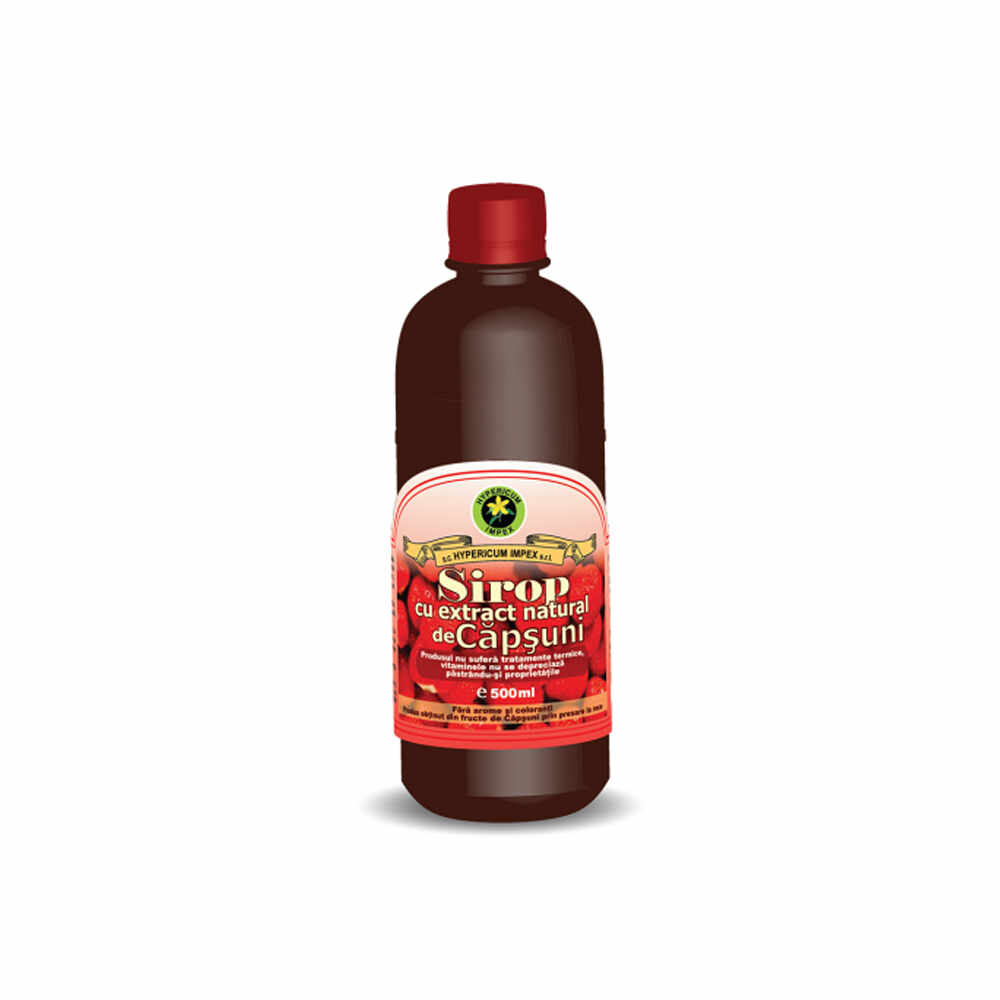 Sirop cu extract natural de Căpșuni, Hypericum, 500 ml