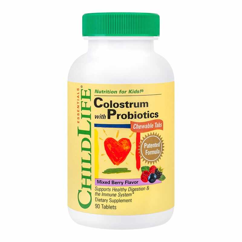 Colostrum with Probiotics ChildLife Chewable, 90 tablete, Secom