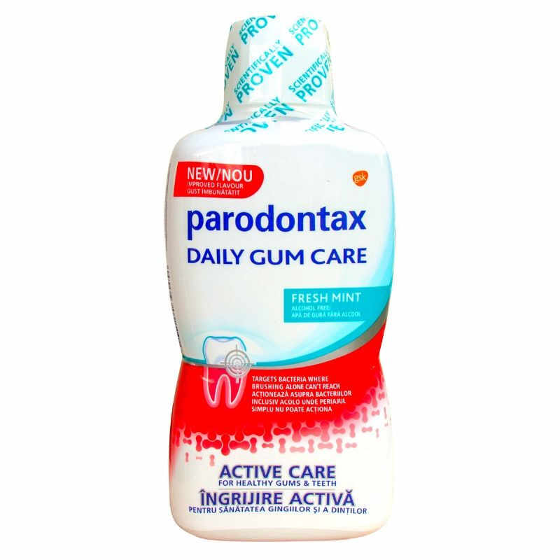Parodontax apa de gura Daily Gum Care Fresh Mint, 500 ml