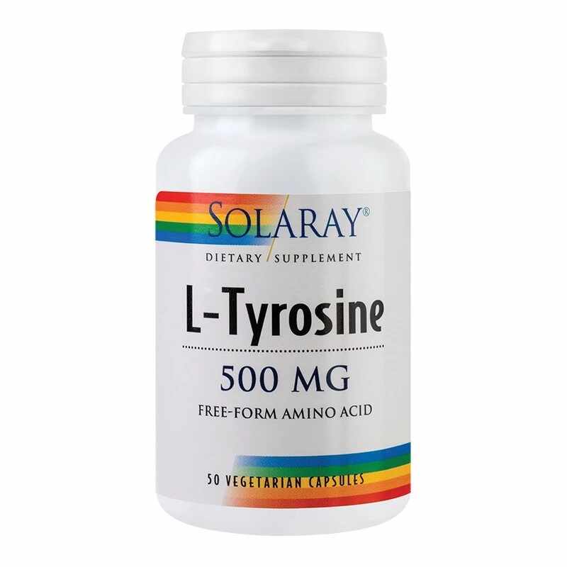 Supliment alimentar L-Tyrosine 500mg, 50 capsule vegetale, Secom