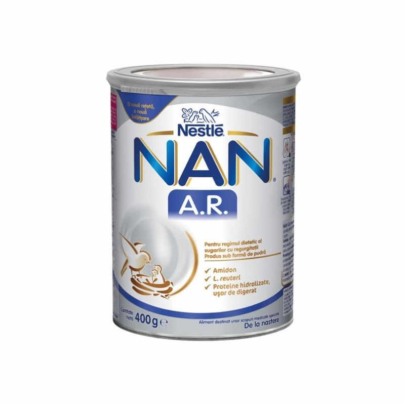 Formulă lapte praf pentru regimul dietetic al regurgitatiilor NAN A.R. Nestle, 400 g
