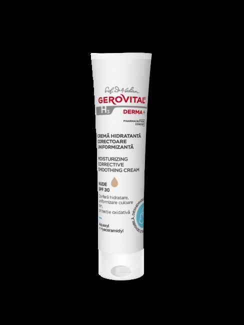 Gerovital H3 Derma+ Crema hidratanta corectoare uniformizanta Nude SPF 30 30 ml