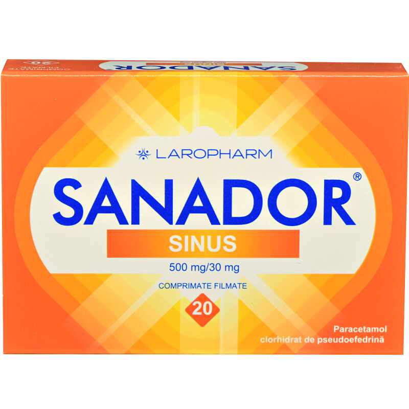 Sanador Sinus 500 mg/30mg 20 comprimate filmate Laropharm