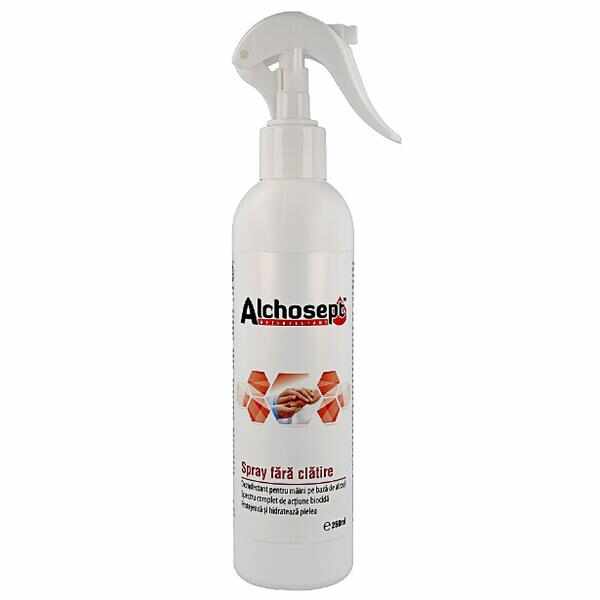 Dezinfectant Spray pentru Maini pe Baza de Alcool Alchosept 250 ml